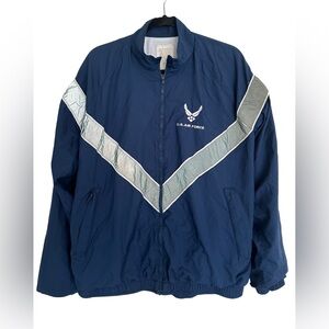 U.S. Air Force Men’s Training Jacket Blue Reflective Windbreaker M EUC